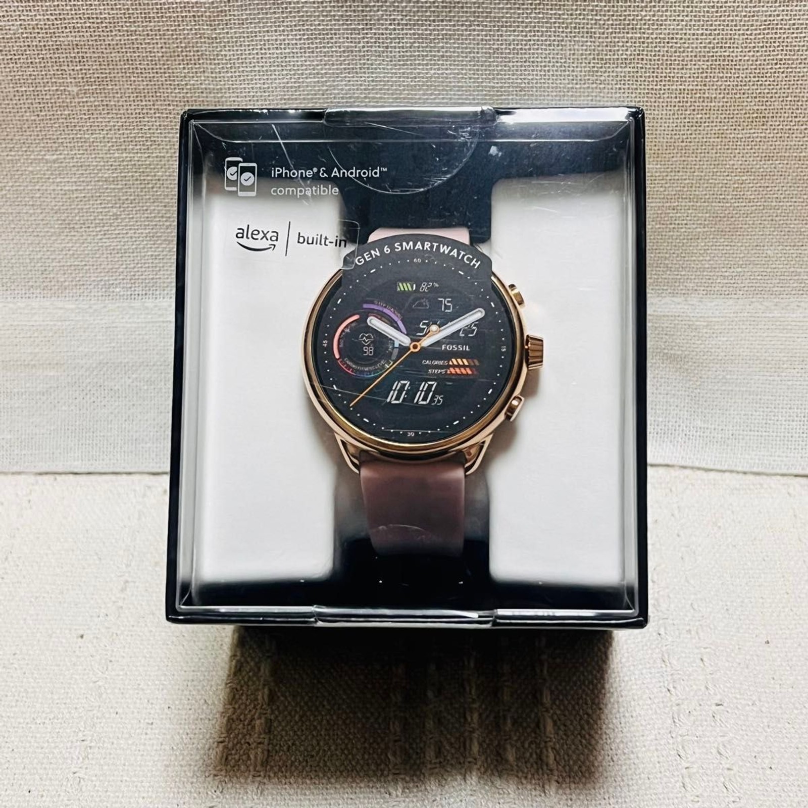 Fossil Gen 6 Wellness Women Smartwatch FTW4071 Gold Pink Silicone GPS Heart Rate