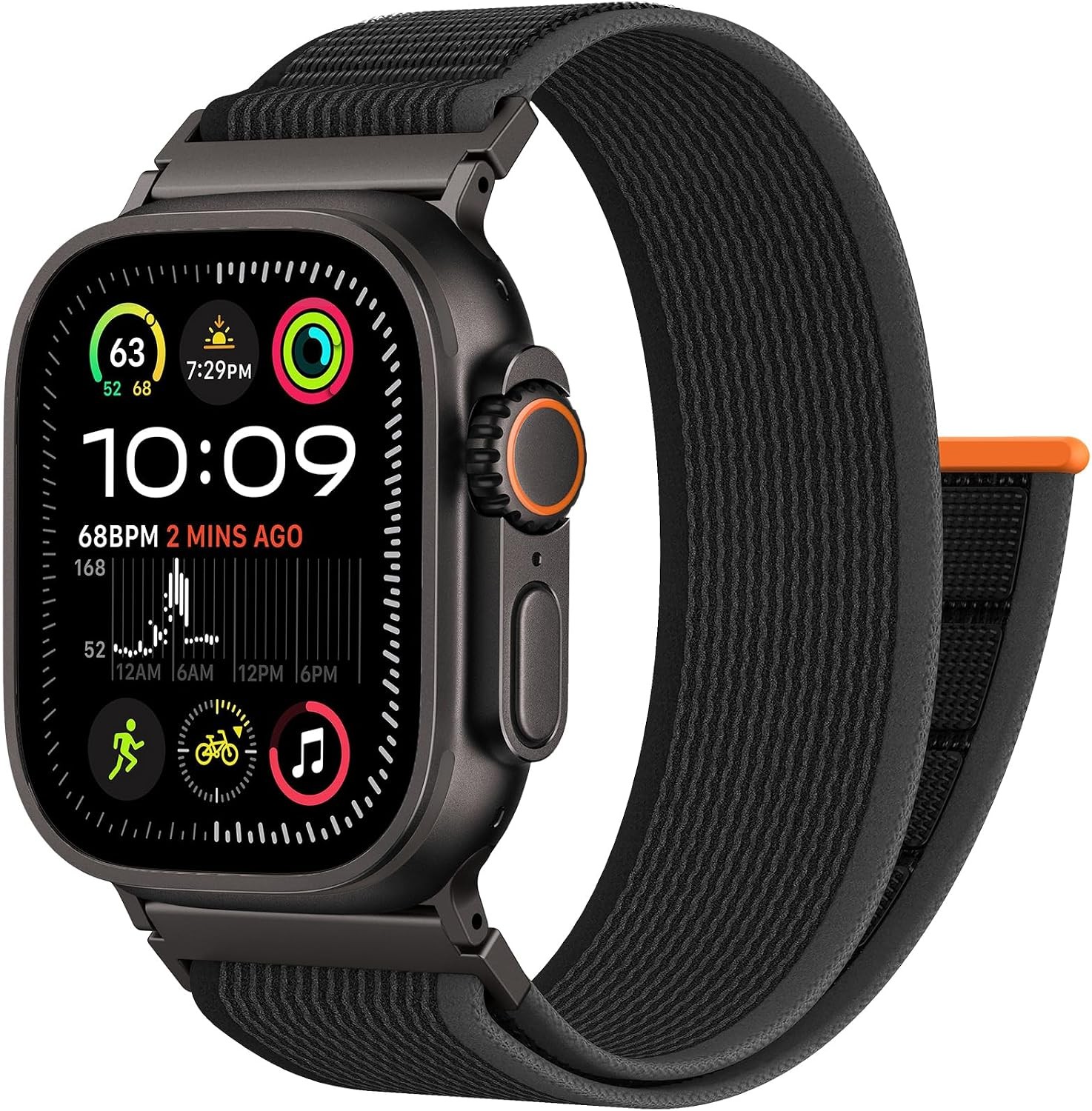 Nylon Sport Strap Compatible with Apple Watch Ultra 49mm 46mm 45mm Rugged