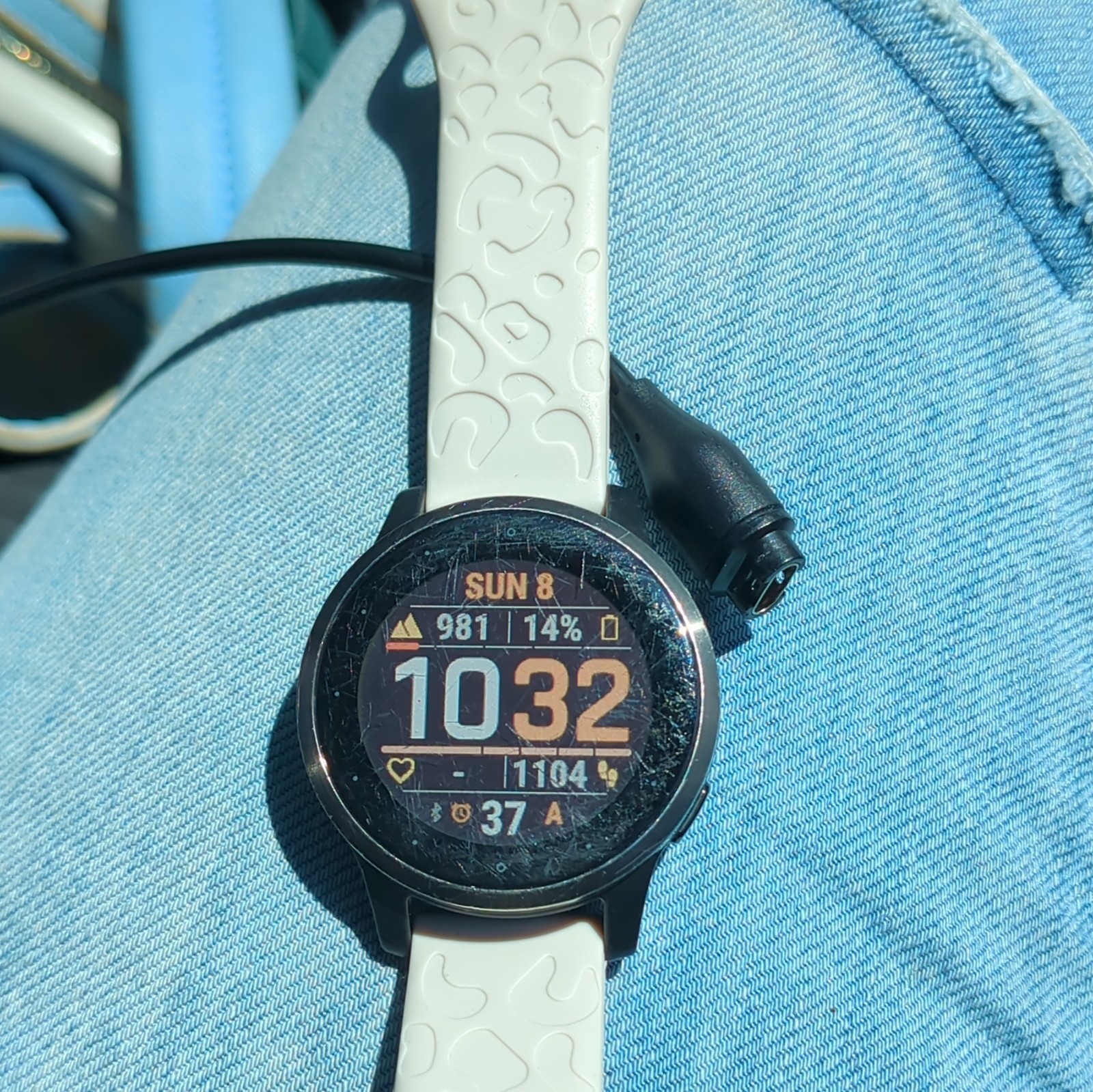 Garmin Black/White BandGarmin vívoactive 4S a sleek, 40mm GPS smartwatch