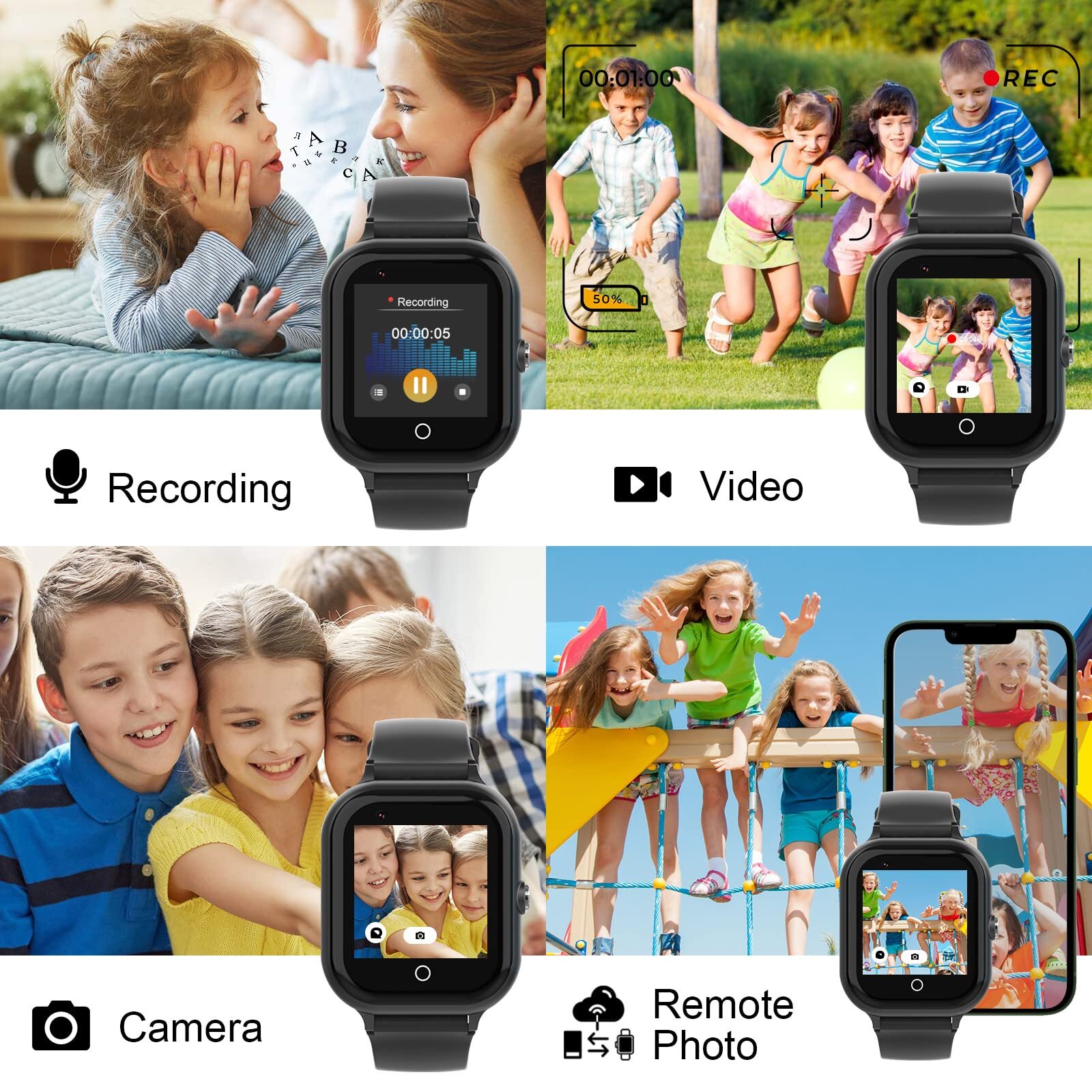 wonlex Kids Smart Watch with GPS Tracker and Calling 4G Smartwatches Girls Bo…