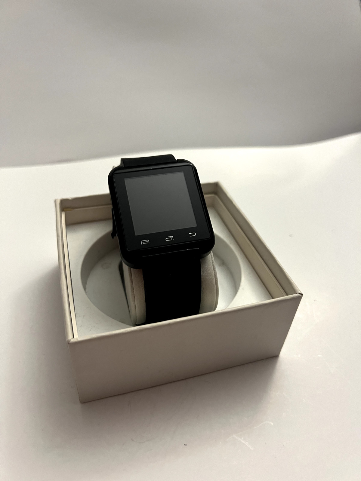 Smart Watch Men’s Black Stainless Steel Rubber Band USB Charge Unbranded Android