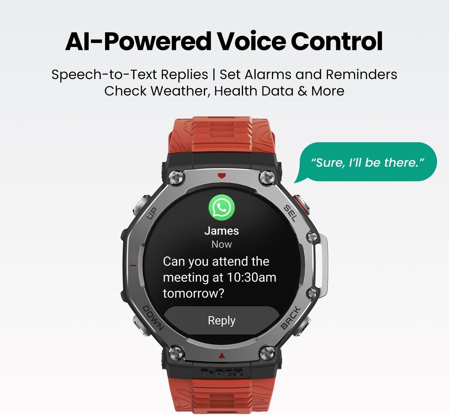 Amazfit T-Rex 3 48.5mm Fitness Smart Watch w/ Voice Control (Onyx)