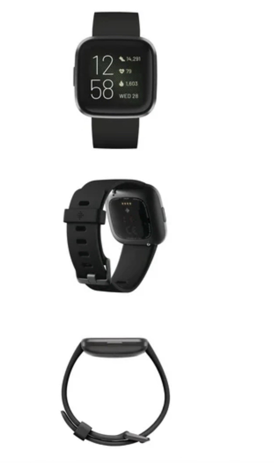 Fitbit Versa 2 Fitness Smart Watch Activity Tracker FB507 Black
