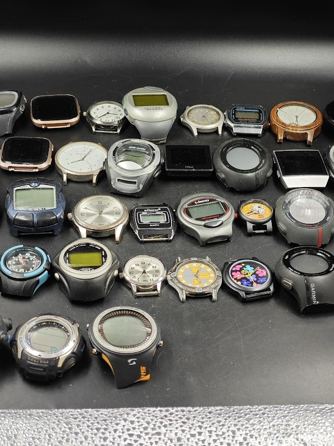 Lot of 40 Watch Cases – Mixed Brands, Not Working
