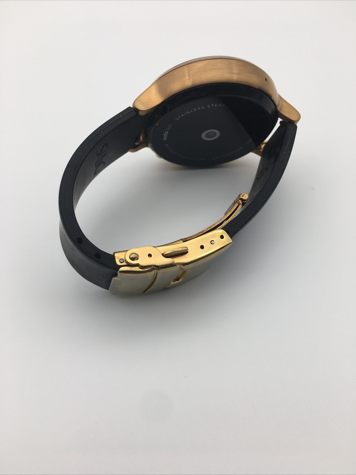 Motorola Moto 360 2nd Gen. 42mm Rose Gold Stainless Steel Case Black Band