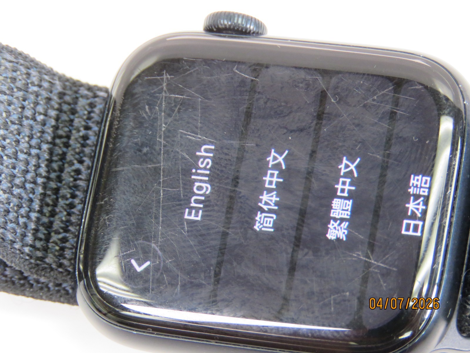 Apple Watch SE GPS+Cell 44mm Midnight Aluminum Case with Ink Sport Loop [AC22]