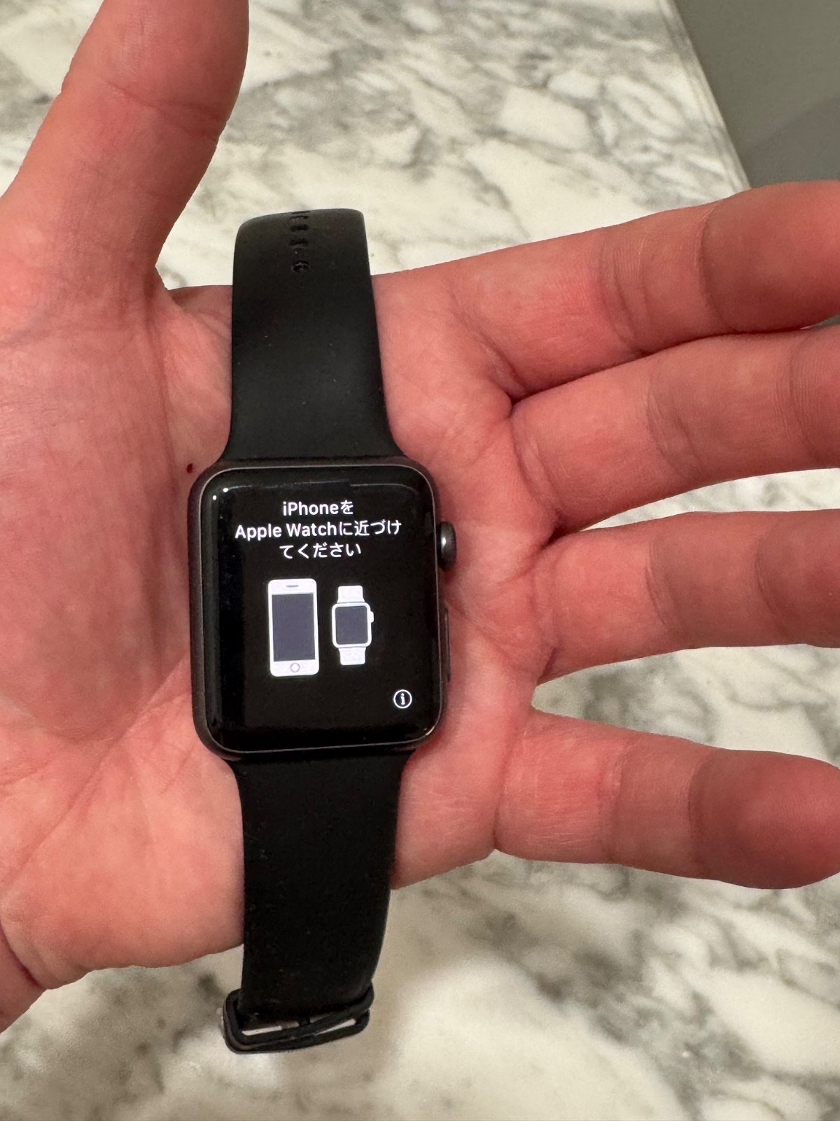 Apple Watch Sport 42mm Space Gray Aluminum Case Black Band Smartwatch -…