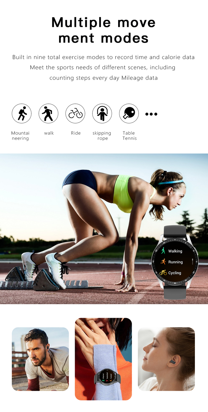 Smart Watch Men Smartwatch 2 In 1 Bluetooth Call Watch For Android IOS Cellphone