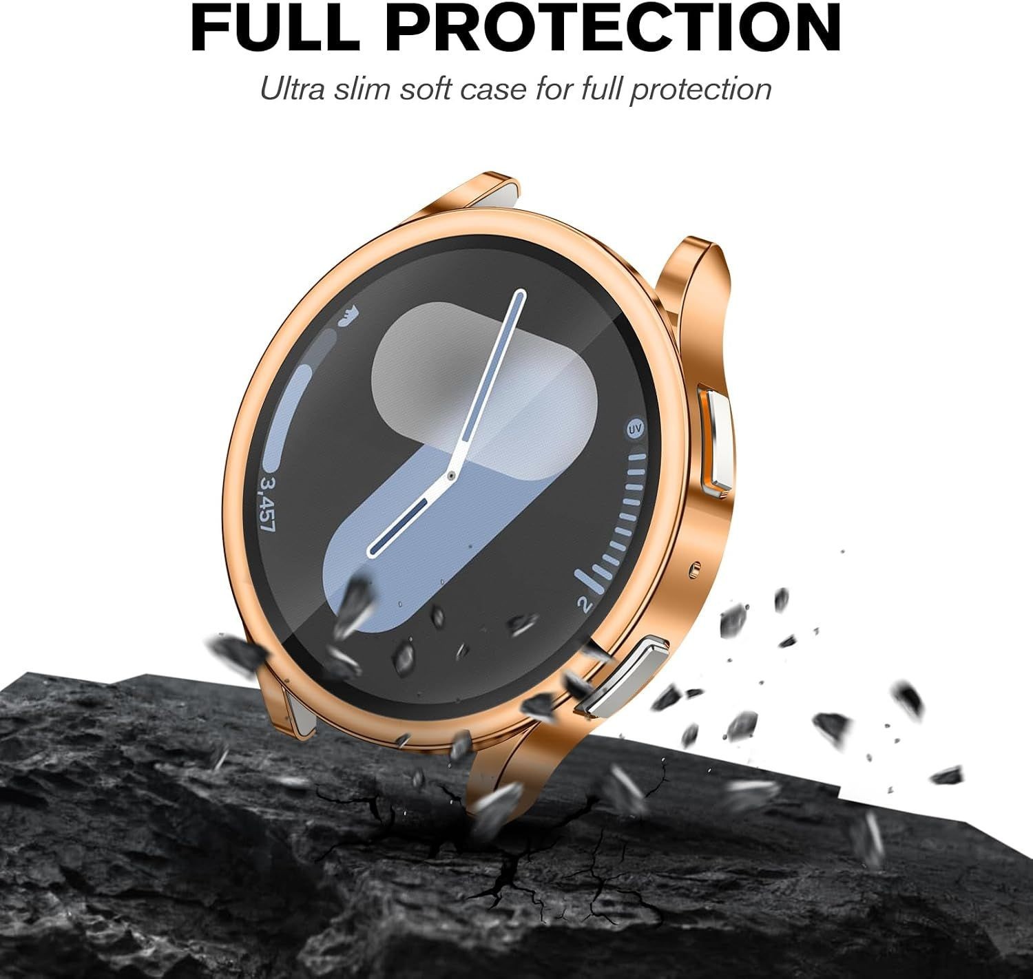 4 Pack Cases for Samsung Galaxy Watch 7 44mm Premium Soft TPU Bumper Cover