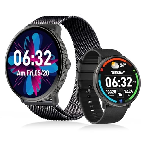 Smart Watch 1.43in AMOLED IP68 Fitness Black