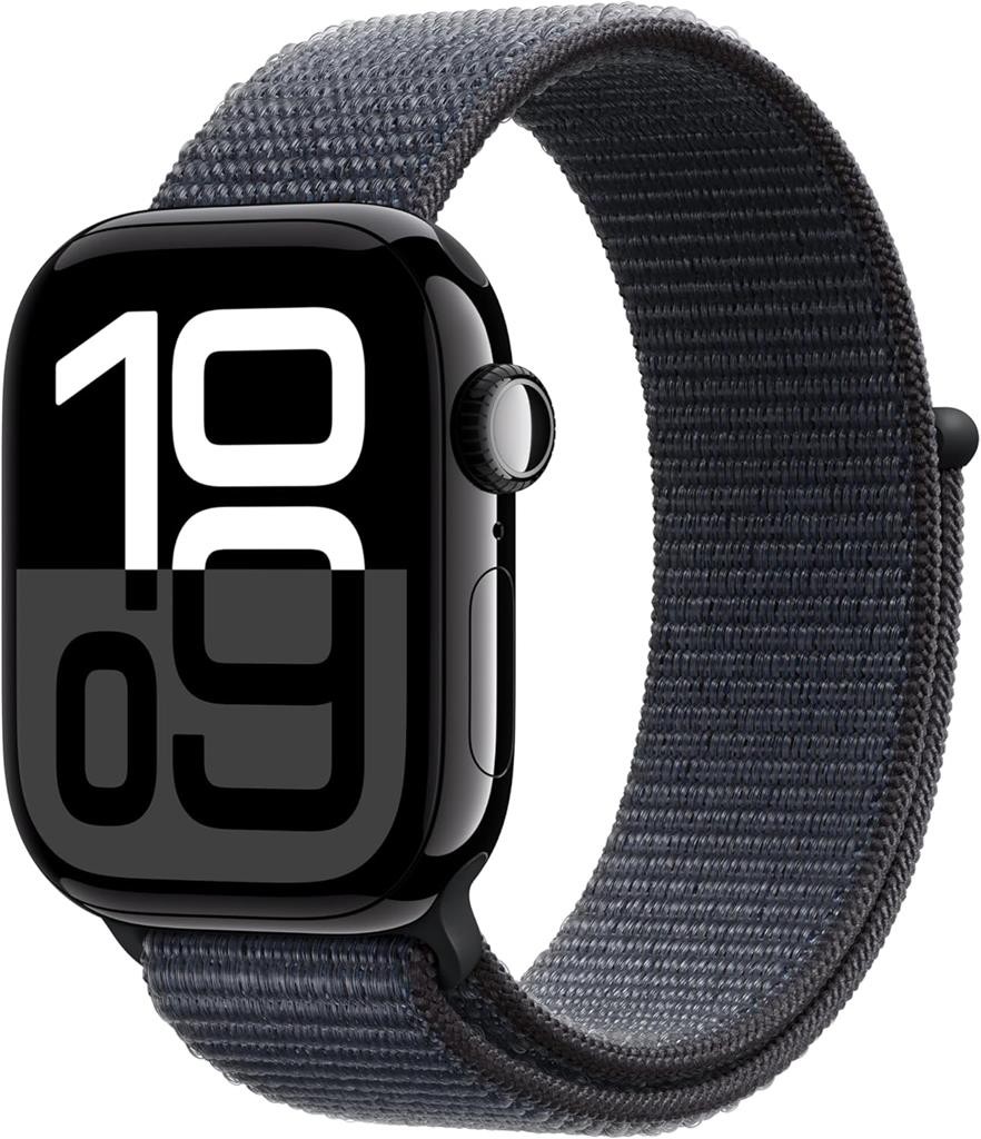 Apple Watch Series 10 42mm Jet Black Aluminum, Ink Loop, GPS+Cellular – New