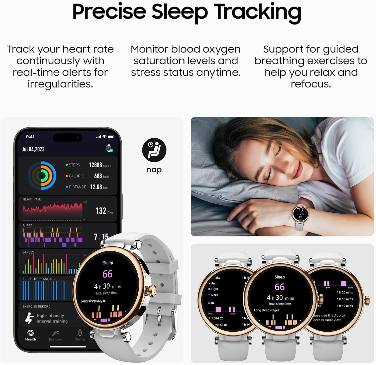 TOZO S8 AMOLED Smart Watch, 1.32″ HD Color Screen, Bluetooth Calls & Text Adults