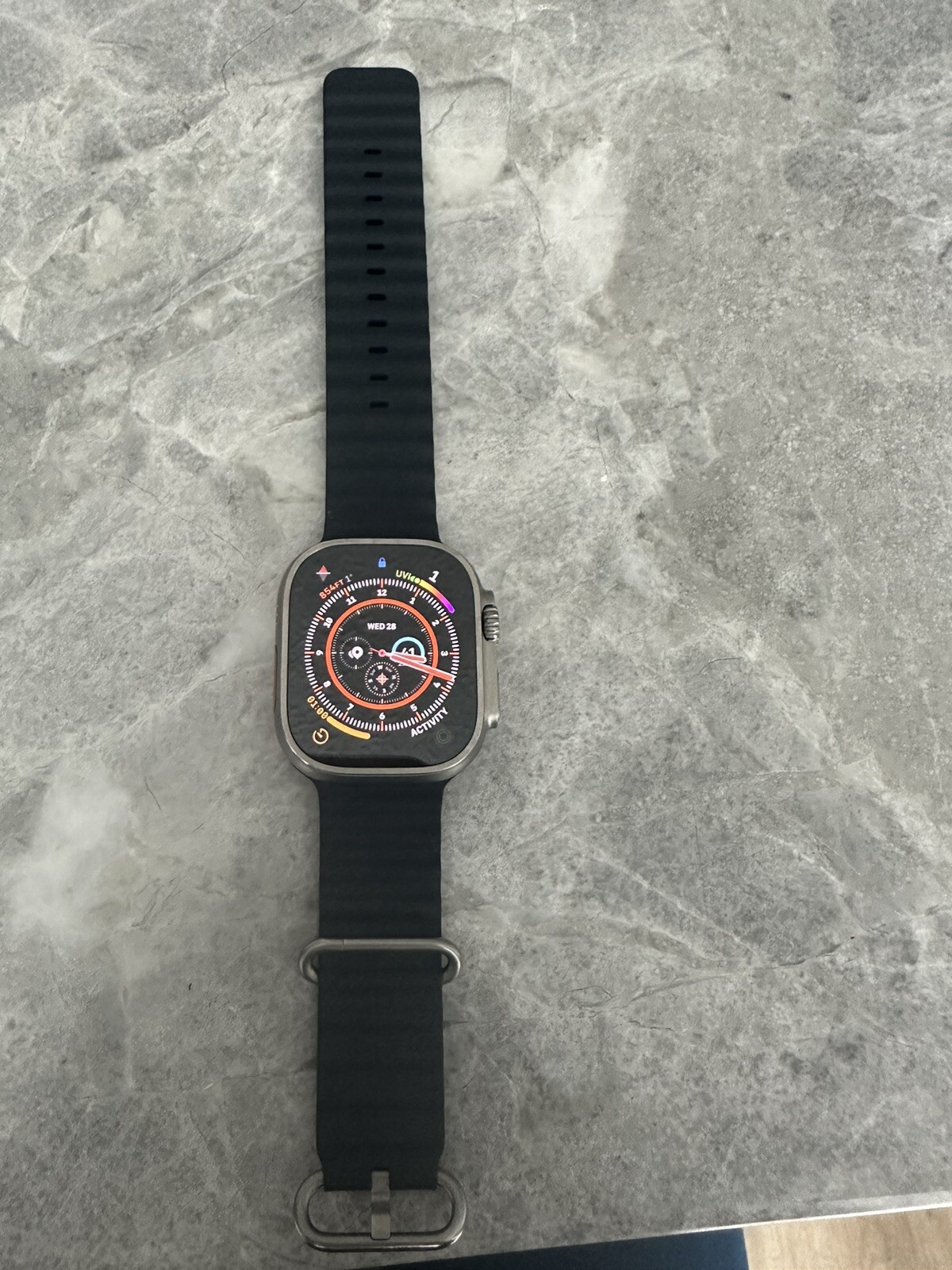 Apple Watch Ultra 49 mm Titanium Case with Midnight Ocean Band (GPS + Cellular)