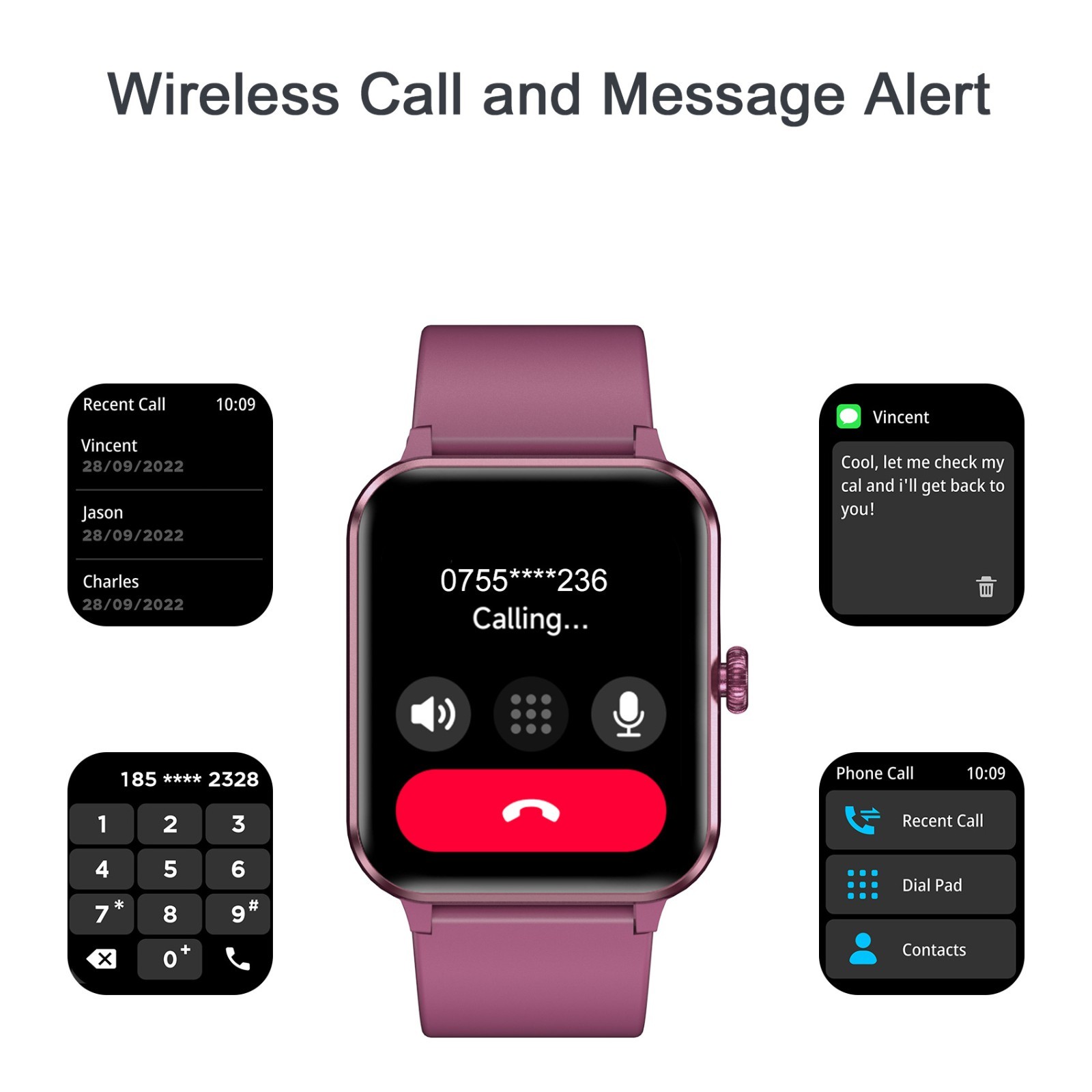 Smart Watch Women Men with Blood Pressure, Blood Oxygen Monitor For IOS Android