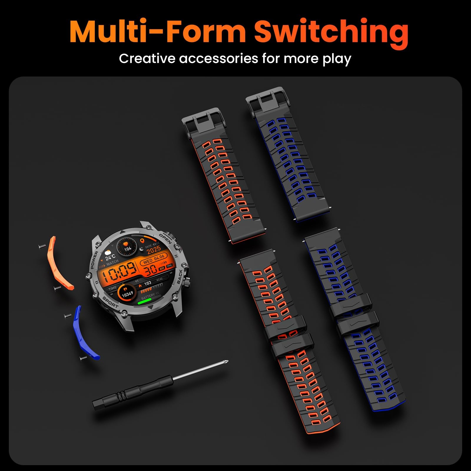 Smart Watches for Men (/Notification),1.52”HD Military with Heart Rate/Sleep…