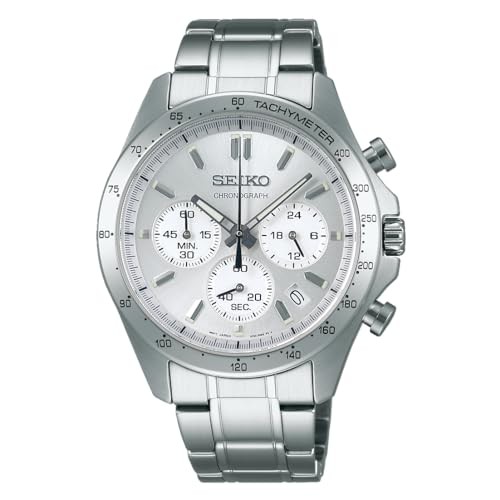 SEIKO Selection SBTR009 Men’s Quartz Chronograph Silver Dial Watch Japan
