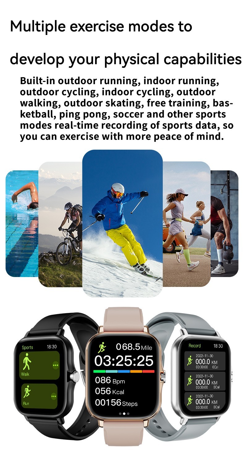 2026 Smart Watch Bluetooth Call Fitness Tracker Full Touch for Android iPhone