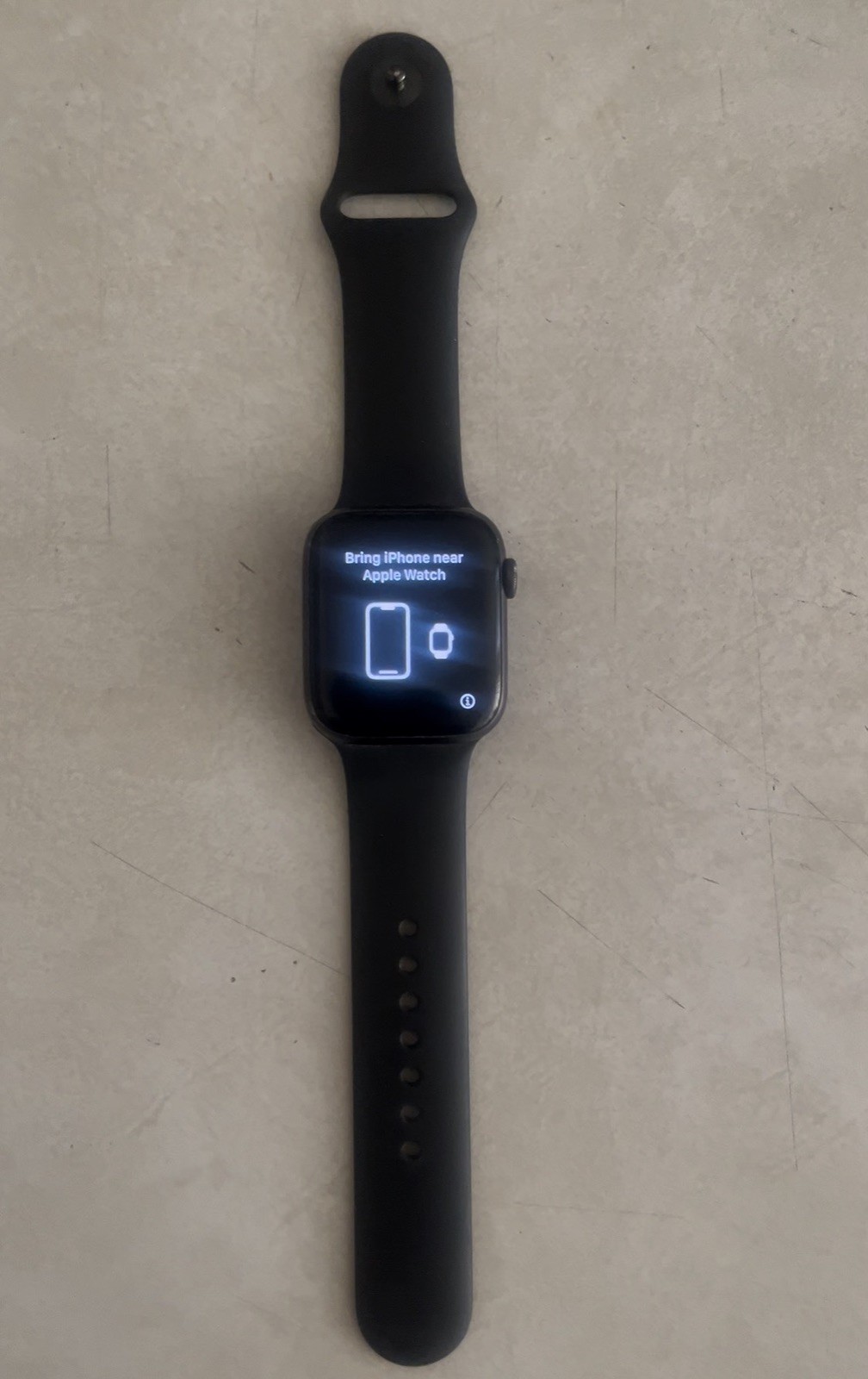 Apple Black Silicone Band Aluminum Case Smartwatch Compatible with iOS – Apple