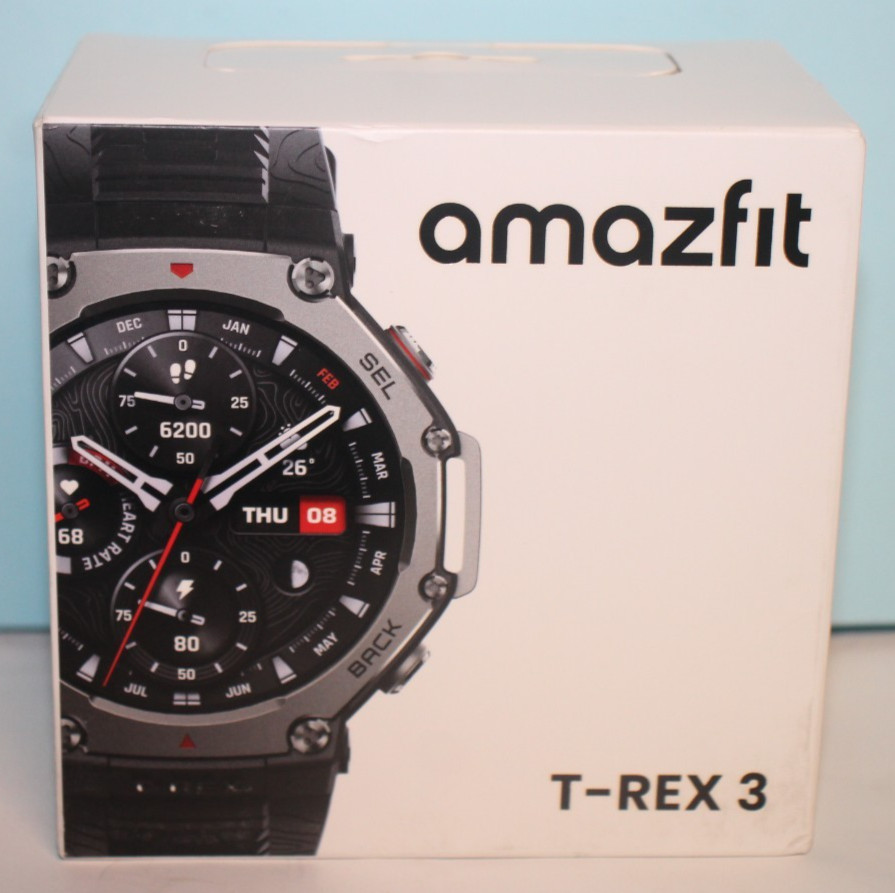 Amazfit T-Rex 3 48.5mm Fitness Smart Watch w/ Voice Control Onyx – SEALED