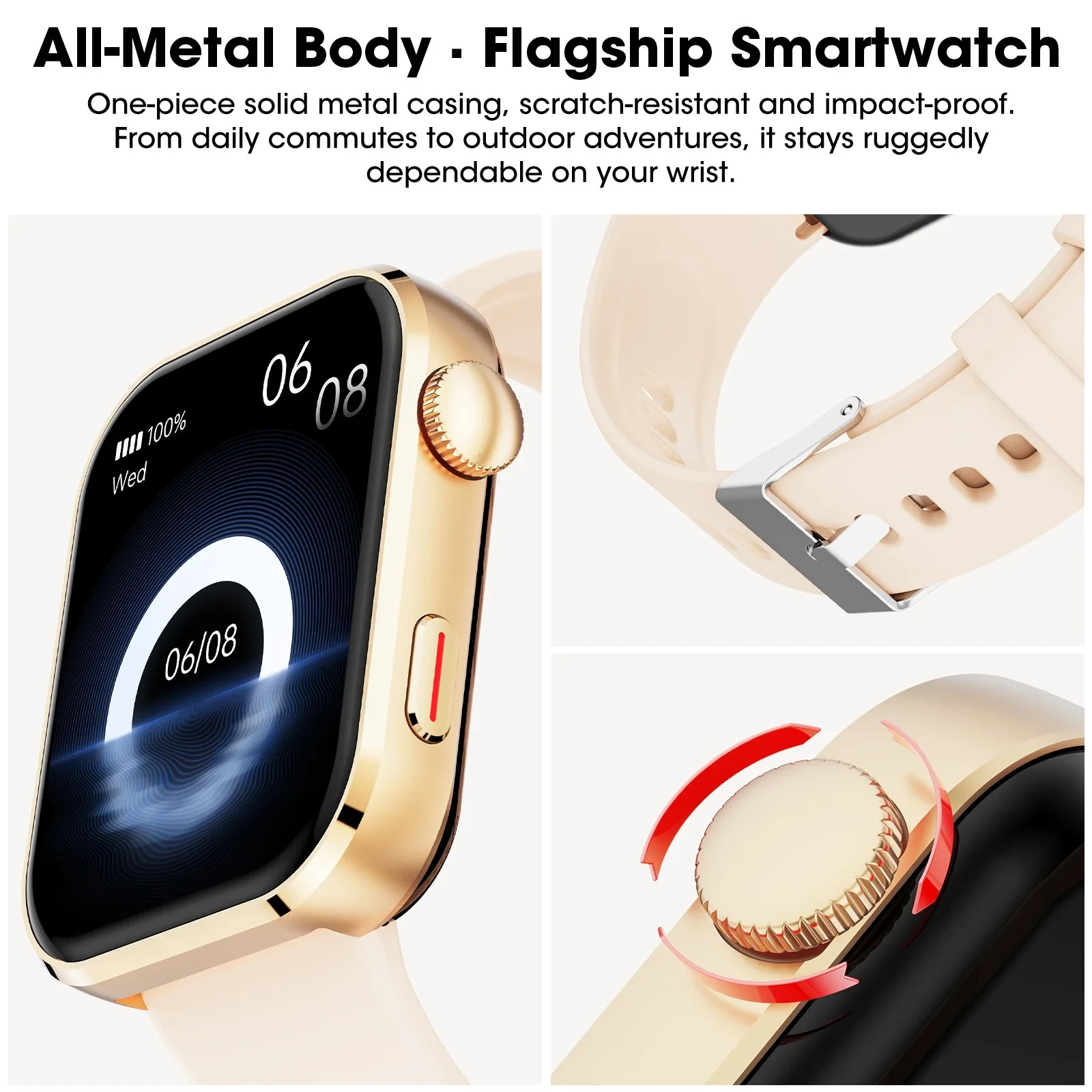 Mingdaln 1.93”HD Men Womens Smart watch,with Bluetooth Answer/Make Calls