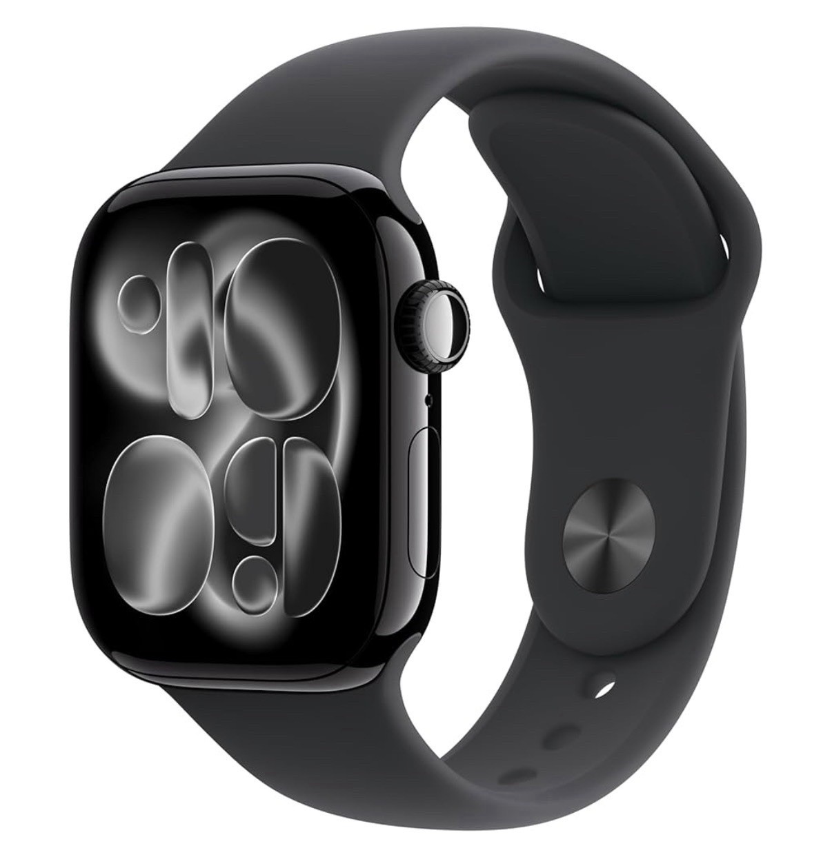 Apple Watch Series 11 42mm GPS Jet Black Case w Black Sport Band S/M MEQT4LW/A