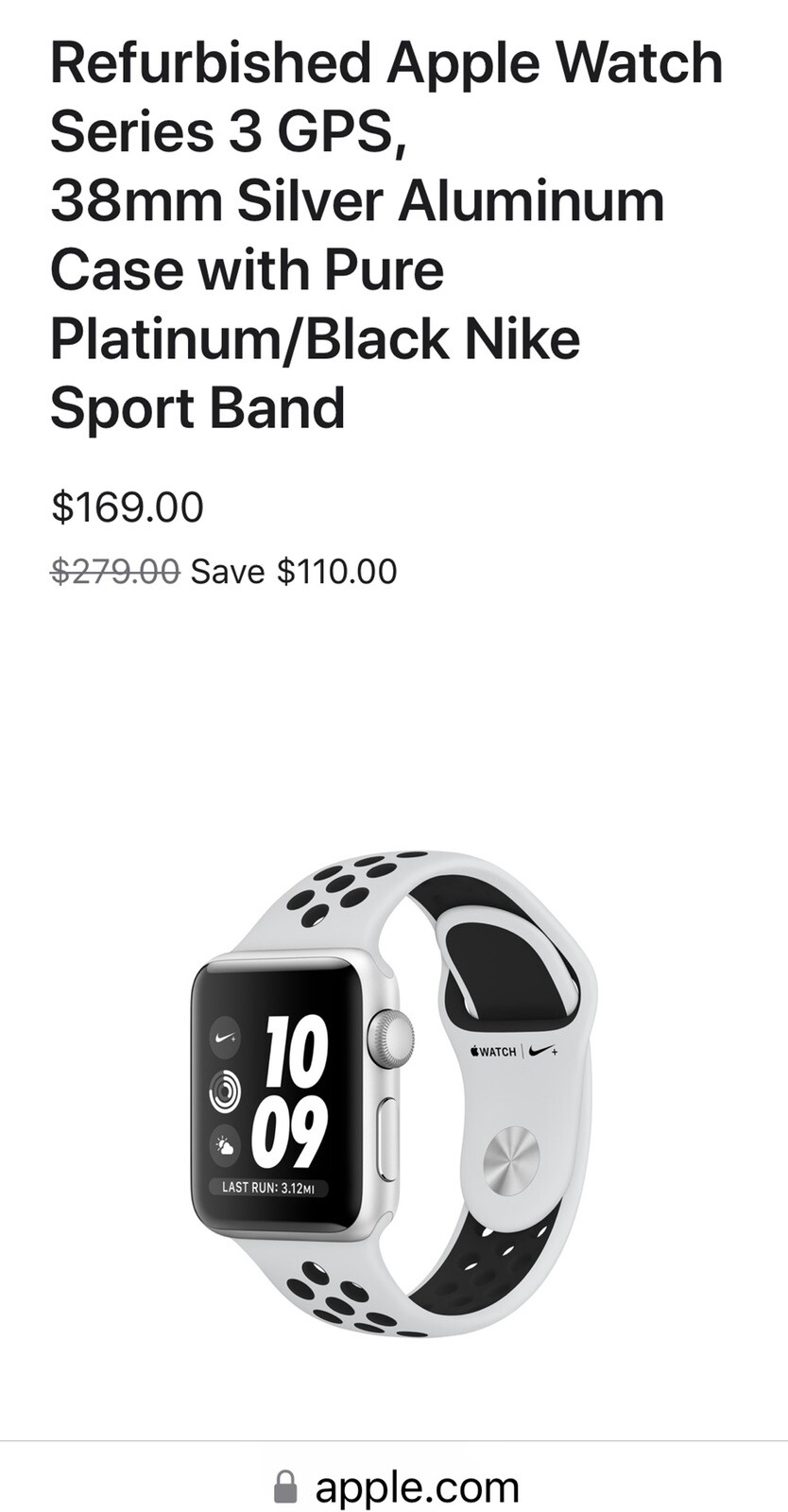 Apple Watch Nike+ 38mm Silver With 3 Bands