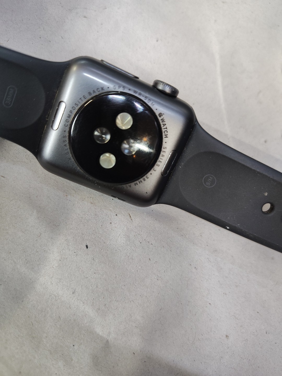 Apple Watch Series 3 38mm Space Gray Aluminium Case with Black Sport Band (GPS +