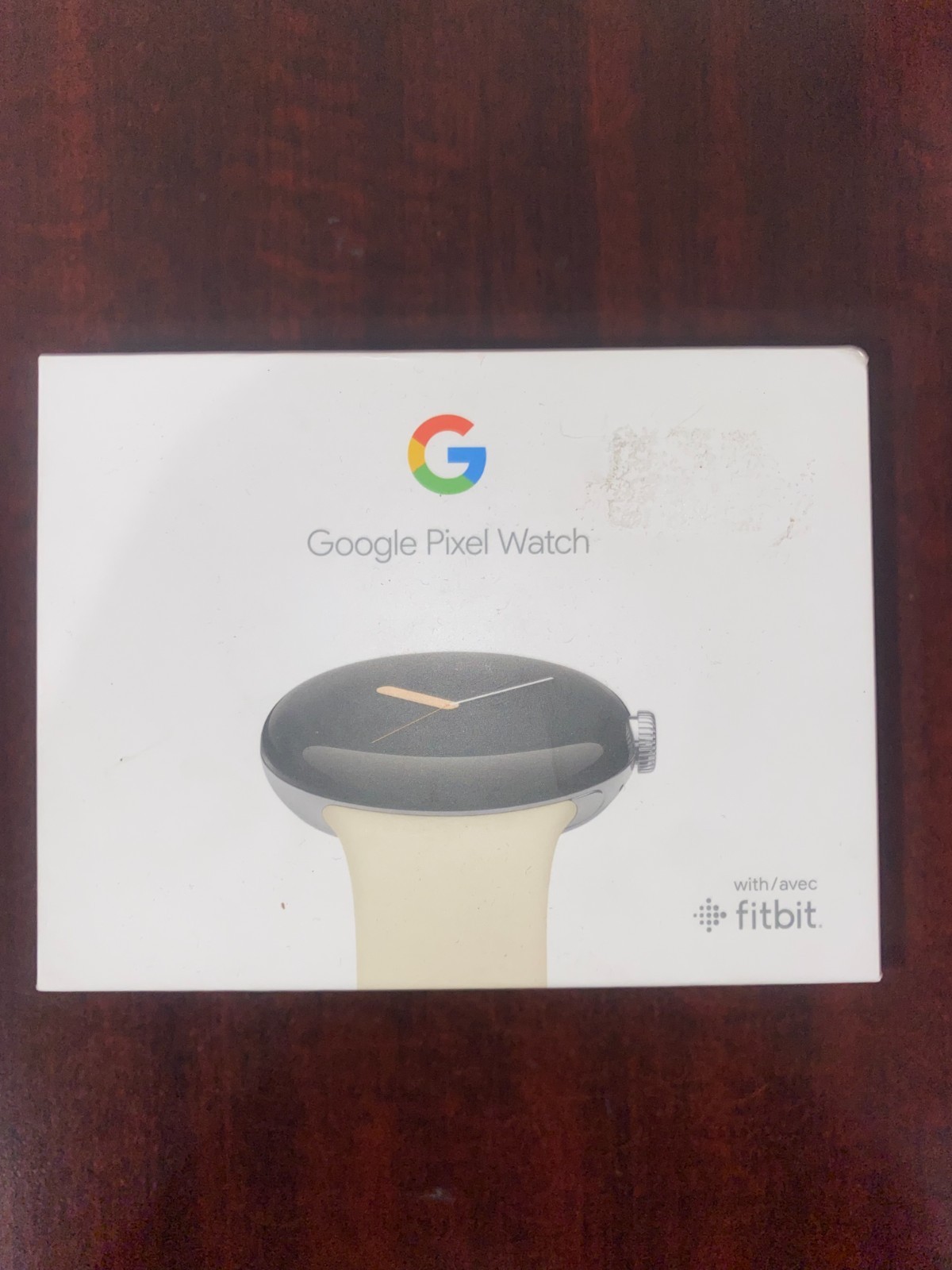 NEW Google Pixel Watch Polished Silver Stainless Steel Case with Chalk Band