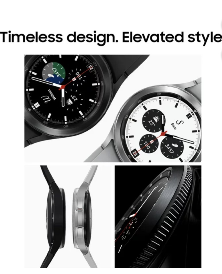 Samsung Galaxy Watch4 Classic SM-R880 42mm Stainless Steel Case with Ridge-Sport