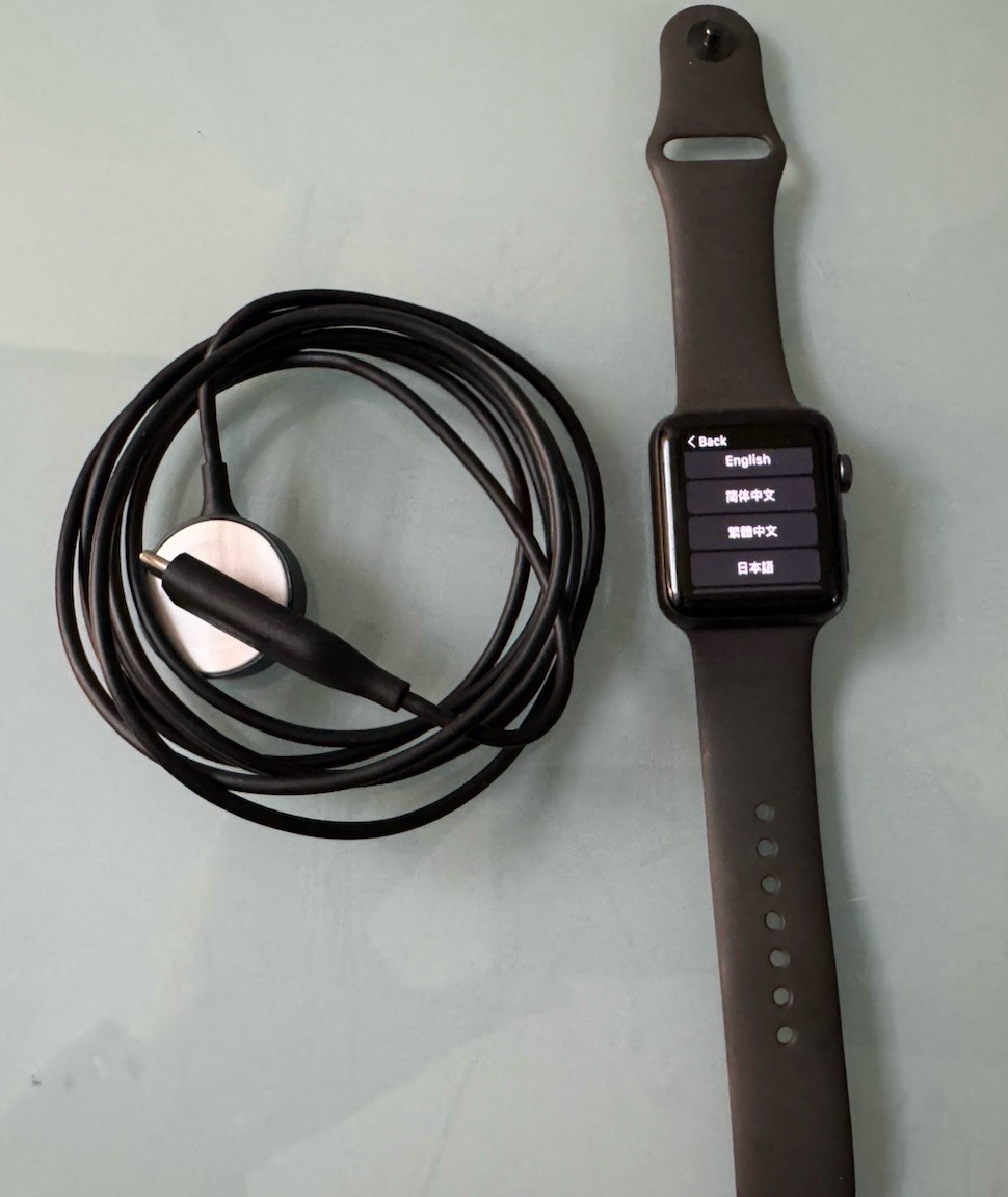 Apple Watch Series 3 GPS 42mm Space Gray Aluminum Reset Band 8” Wrist