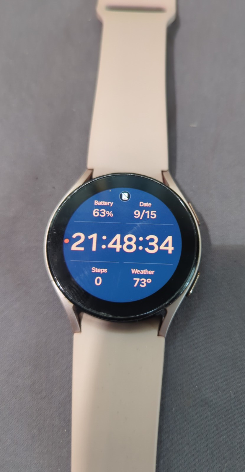 Samsung Galaxy Watch4 SM-R860 40mm Aluminum Case with Sport Band – Pink Gold…
