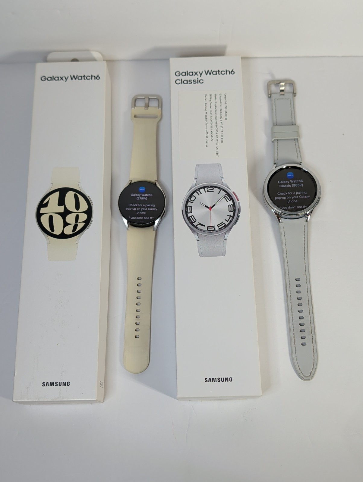 Two (2) Samsung Watches – Samsung Galaxy Watch 6 – Classic 47mm LTE & 40mm LTE