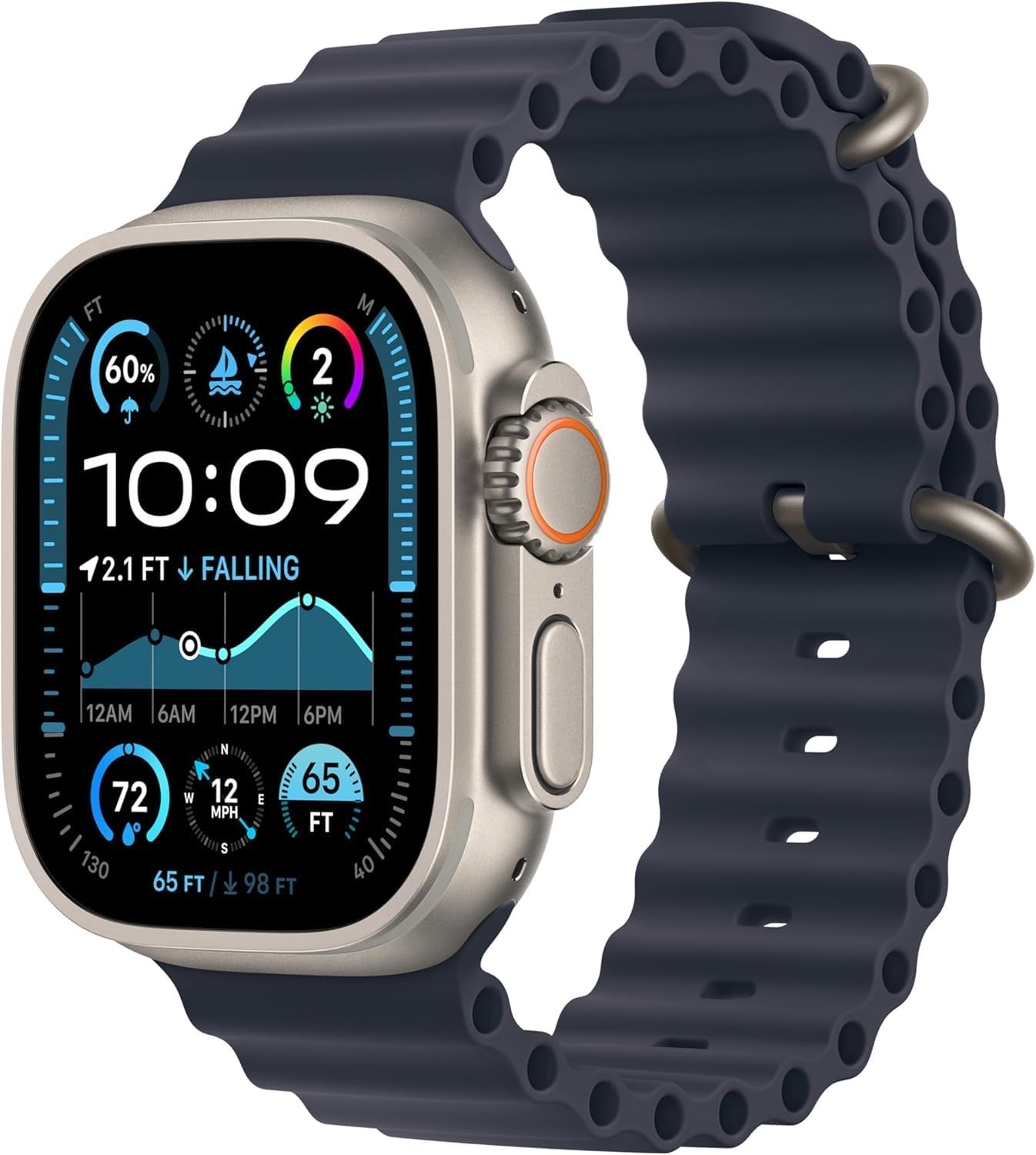 Apple Watch Ultra 2 Smartwatch GPS+Cellular 49mm Titanium Case Blue Ocean Band