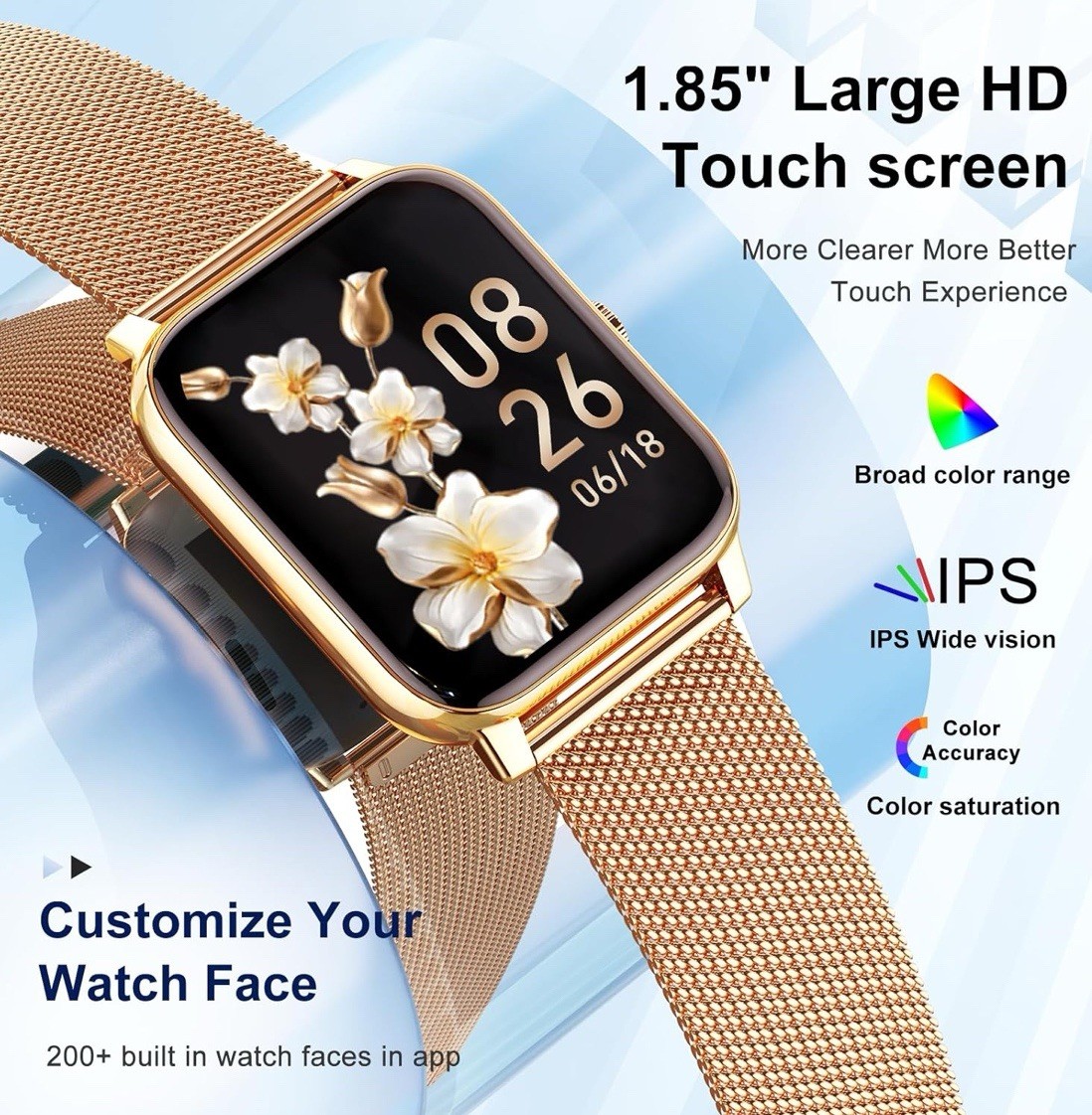 Smart Watch Waterproof Sport Bracelet Fitness Tracker Bluetooth Call Smartwatch