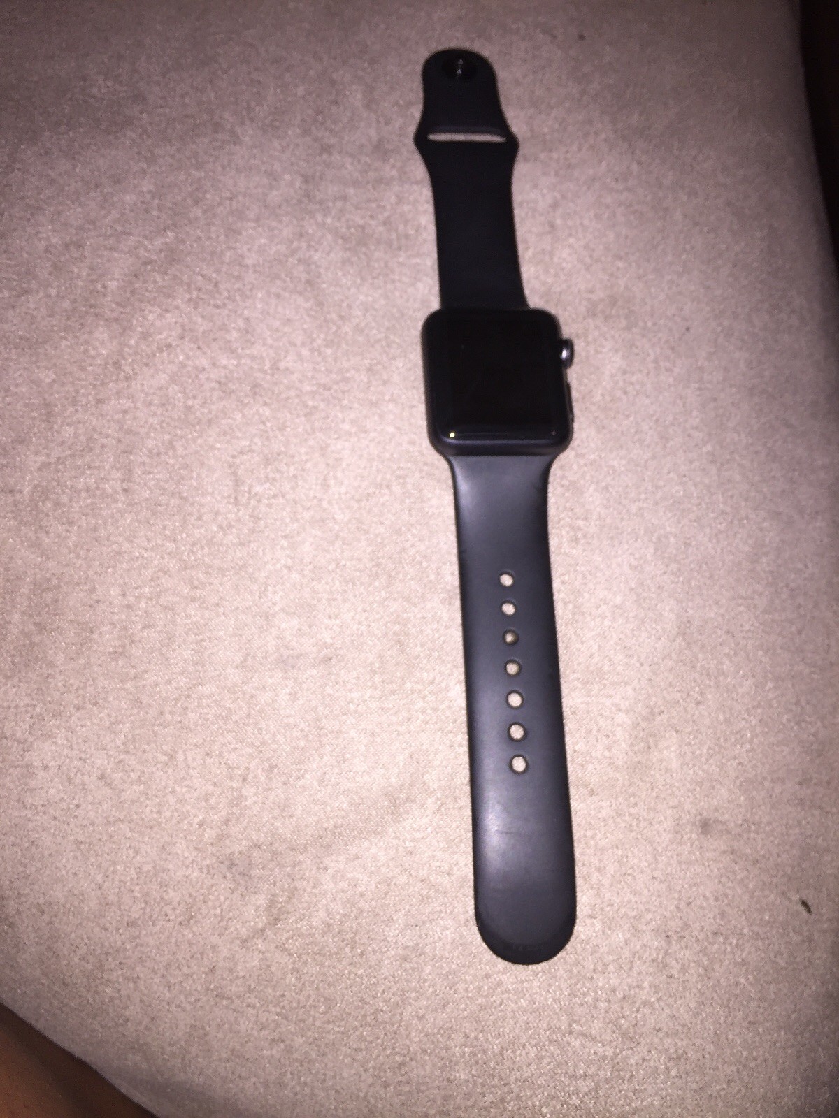 Apple Watch Series 1 38mm Aluminum Case Black Sport Band – (MP022LL/A)