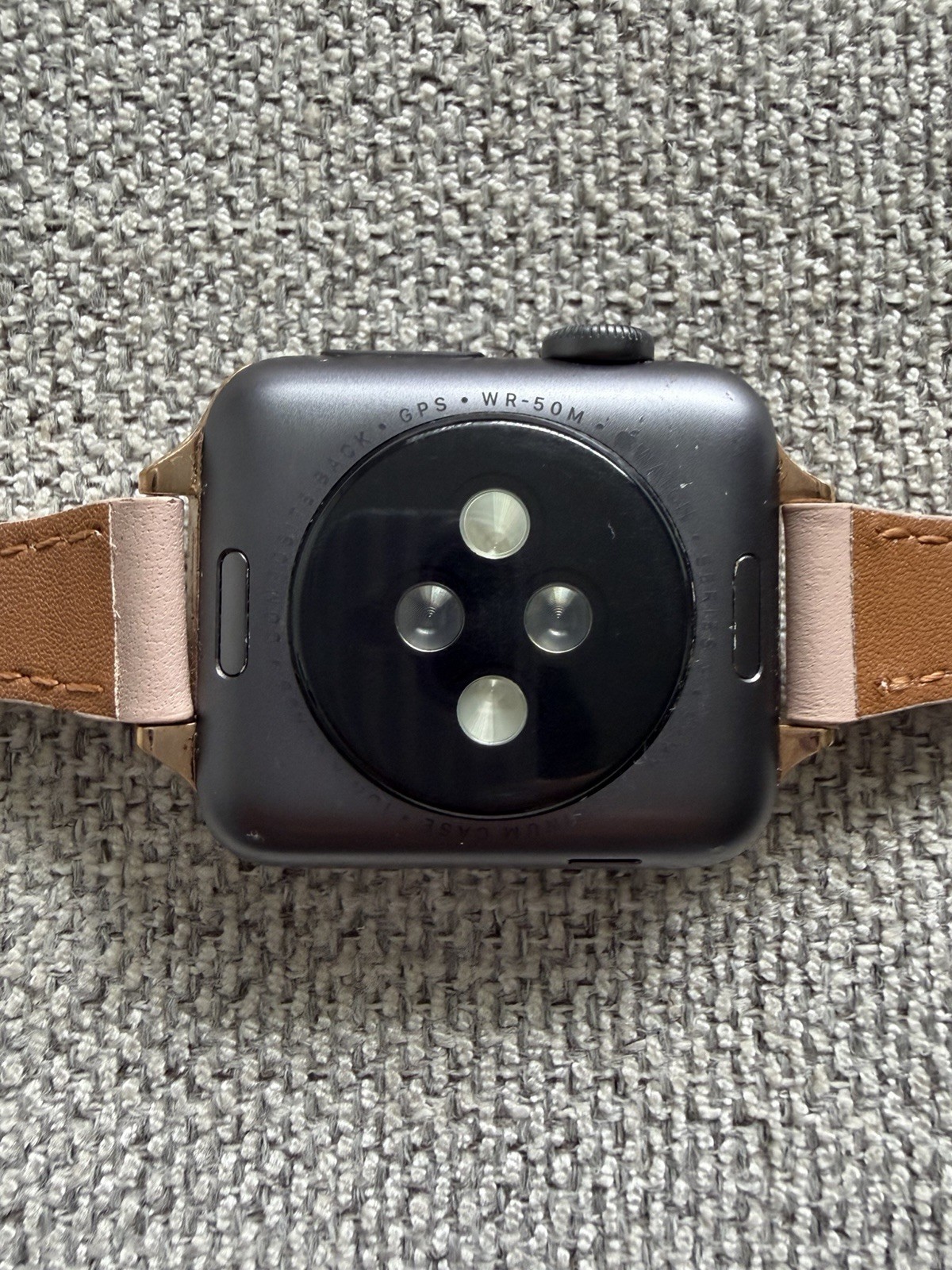 Apple Watch Series 3 42mm Black Aluminum Case 8GB Pink Leather Band