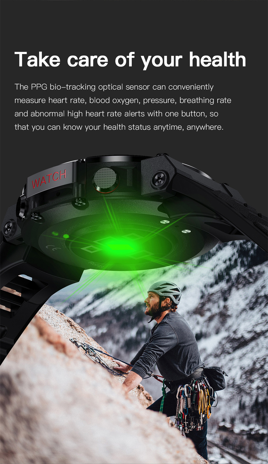 IP67 Waterproof Smart Watch for Men Women Activity Fitness Tracker Touchscreen