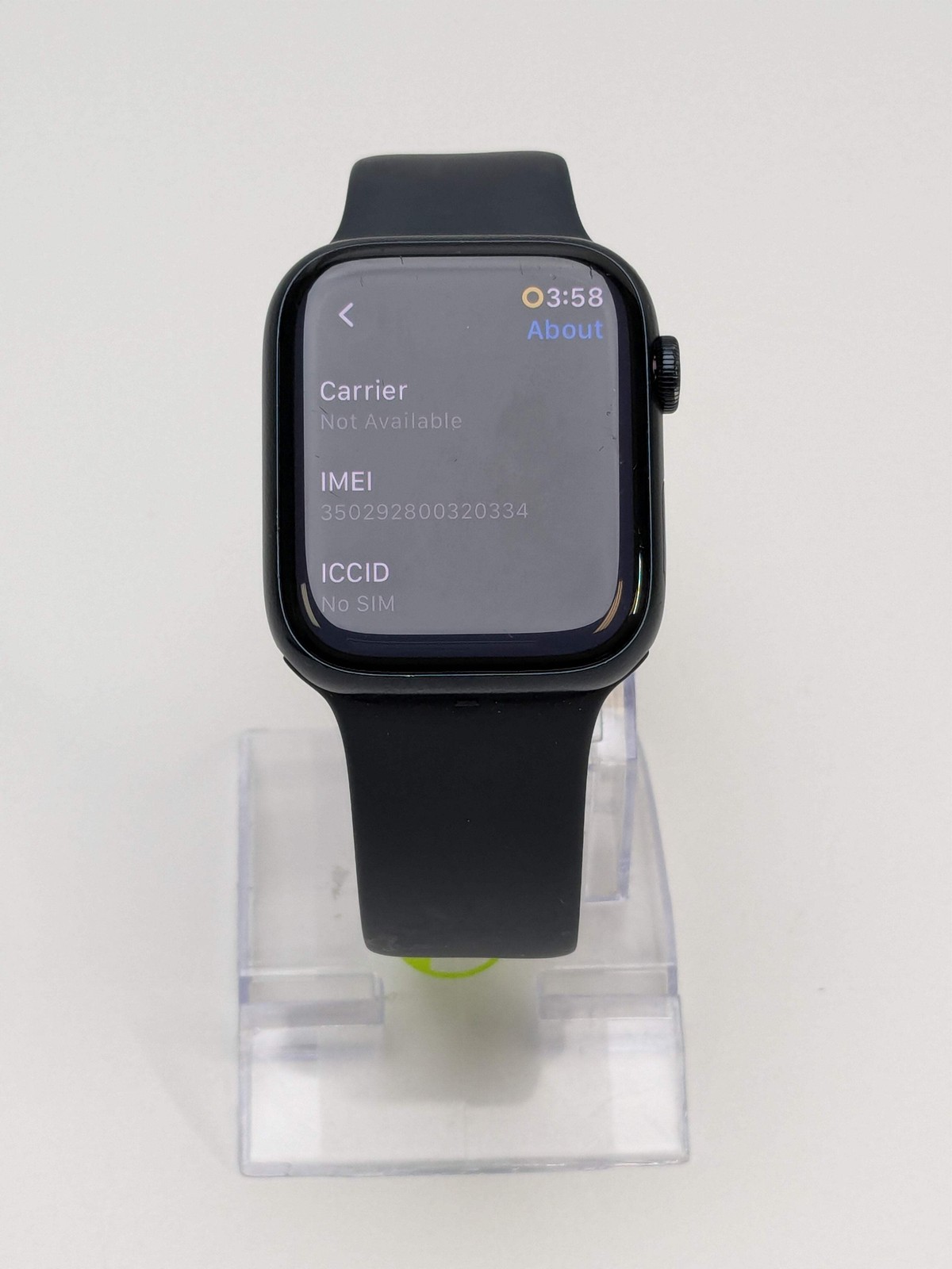 GPS Only Apple Watch Series 8 45MM Midnight Aluminum Black Sport Band MNVL3LL/A