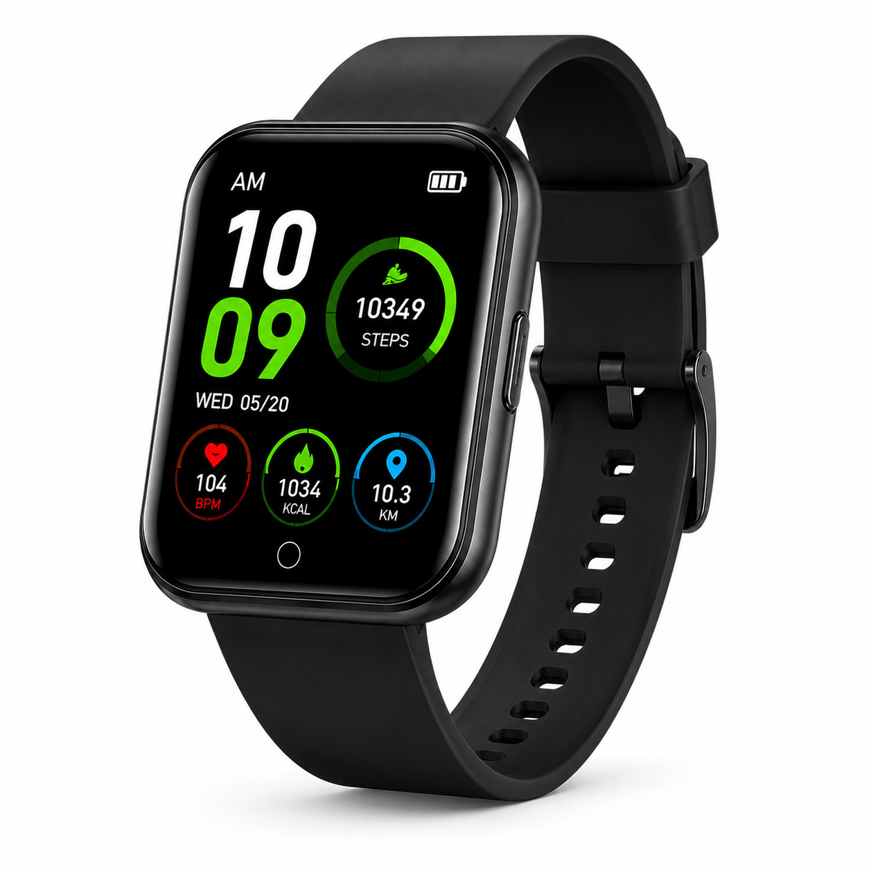 Smart Watch for Android & iOS – 1.4″ Touchscreen Display: 1.4″ HD square