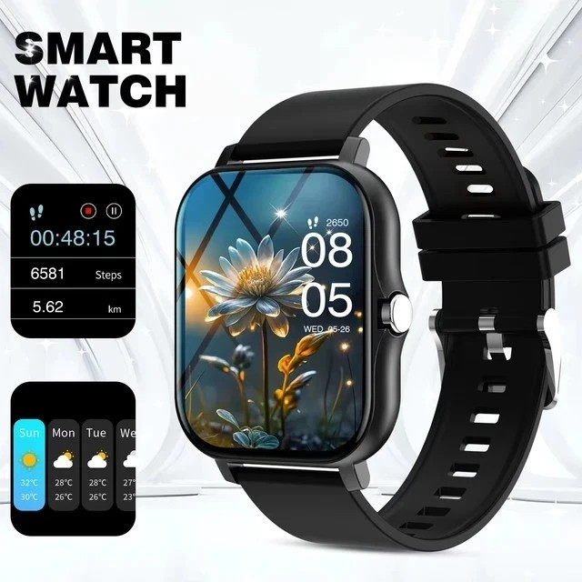 2026 Smart Watch Women Bluetooth Fitness Tracker Touchscreen Pink