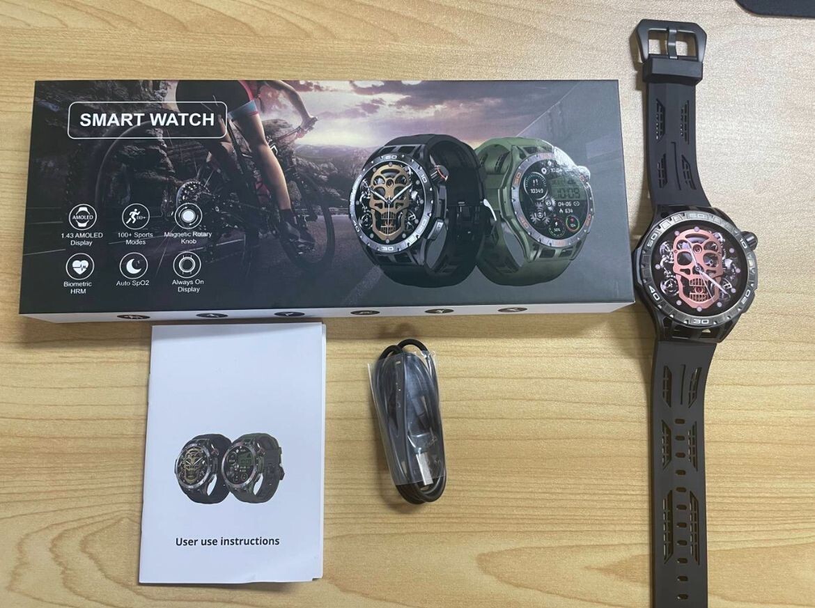 Sports Smart Watch 400mAh AMOLED With BT Calling Heart Rate Blood Oxygen
