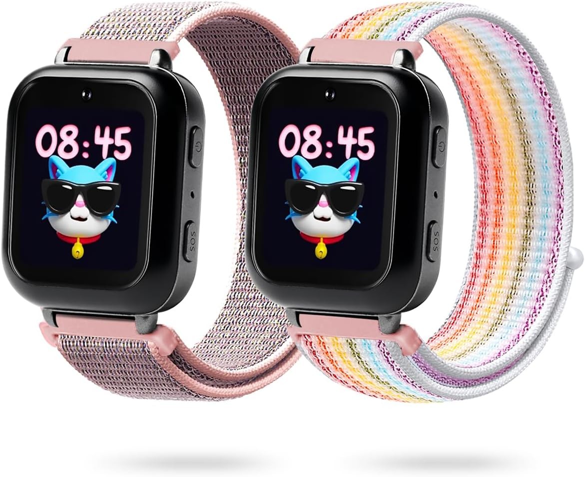 2 Pack Adjustable Nylon Strap Compatible with Bark Watch 1.5 Inches
