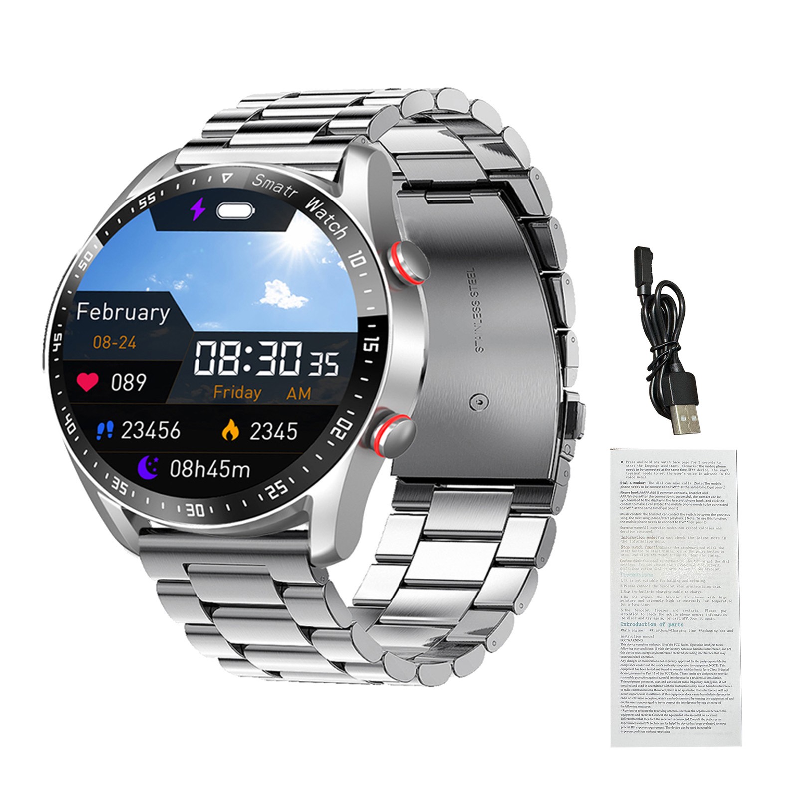 Smart Sports Watch With 1.52 Inch Screen BT Call Health Monitoring Multi-Sp RRDN