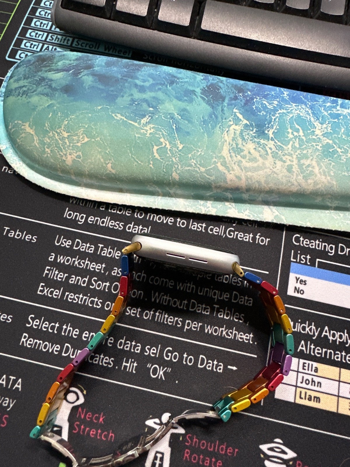 apple watch se 1 st gen 44mm Sliver with rainbow band