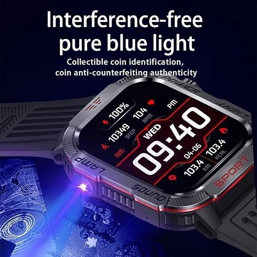 New! Military Smart Watch: 4″ Touch Screen-GPS-Light-Compass-Sports
