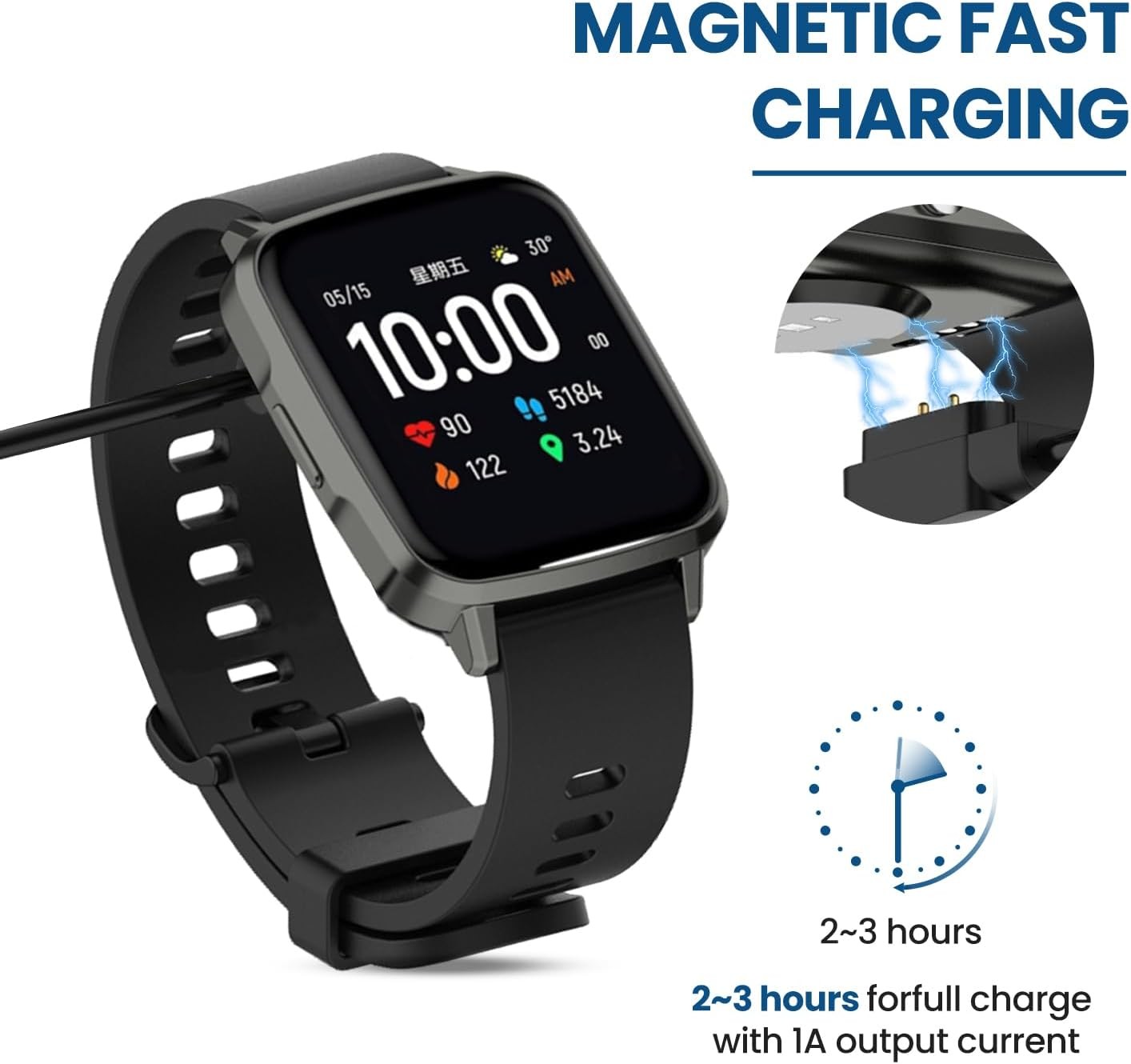 Smart Watch Chargers for FITVII HM78 HM68 HM58 HM57 H56, Iaret I18, Morepro HM57