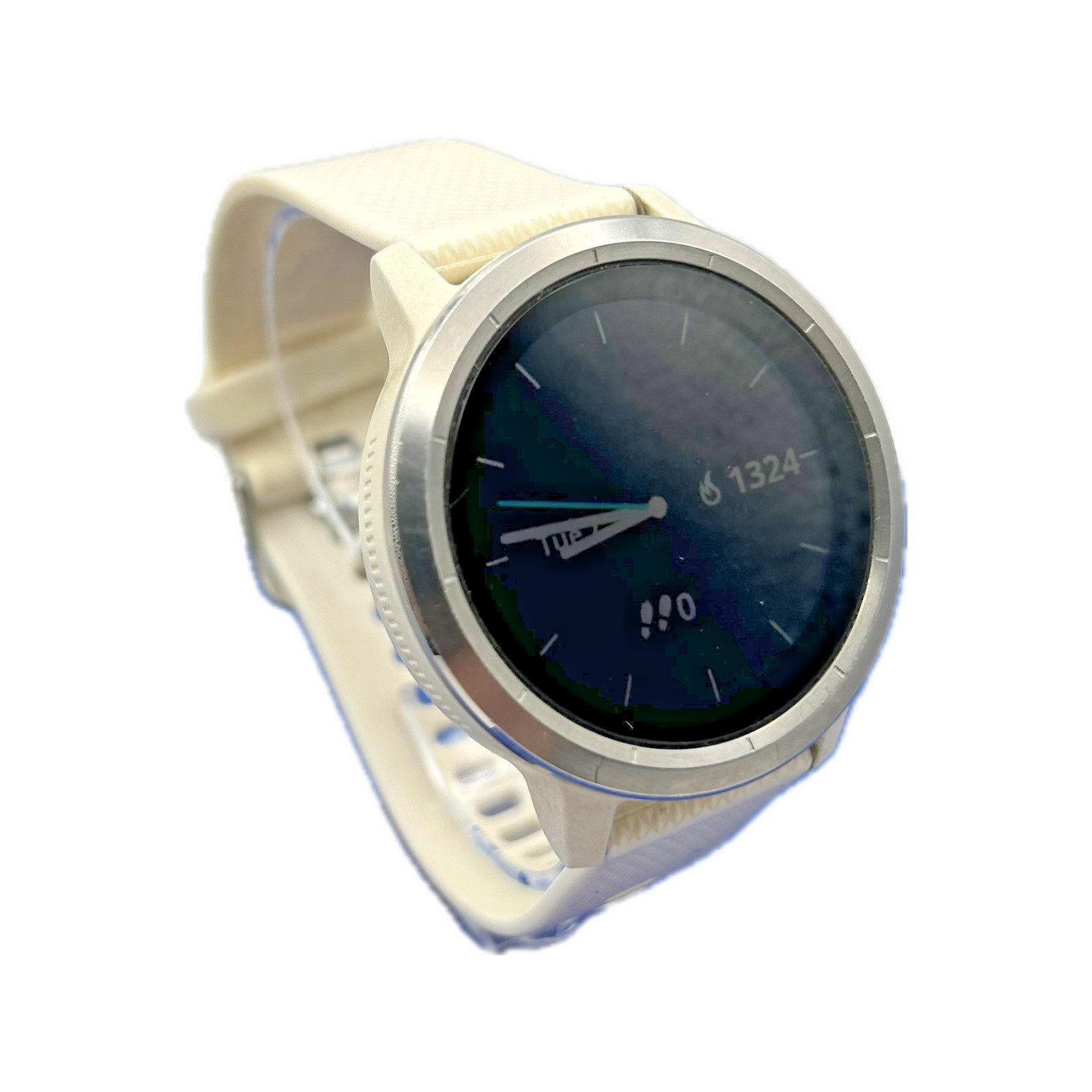 Garmin Vivoactive 3 GPS Smartwatch 43mm White Silicone Band Stainless Bezel