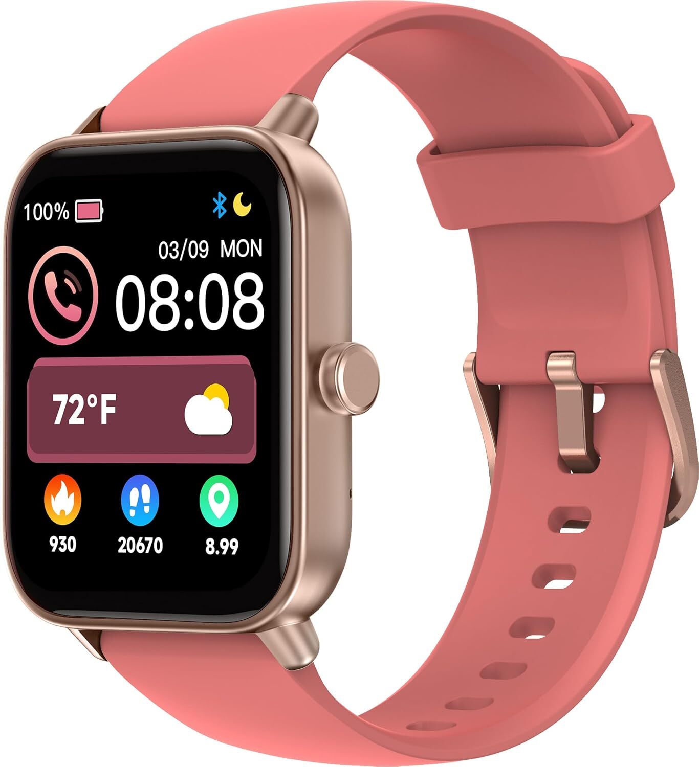 Smart Watch Women Men Alexa Built-in Call HR Steps Sports for Galaxy Phones