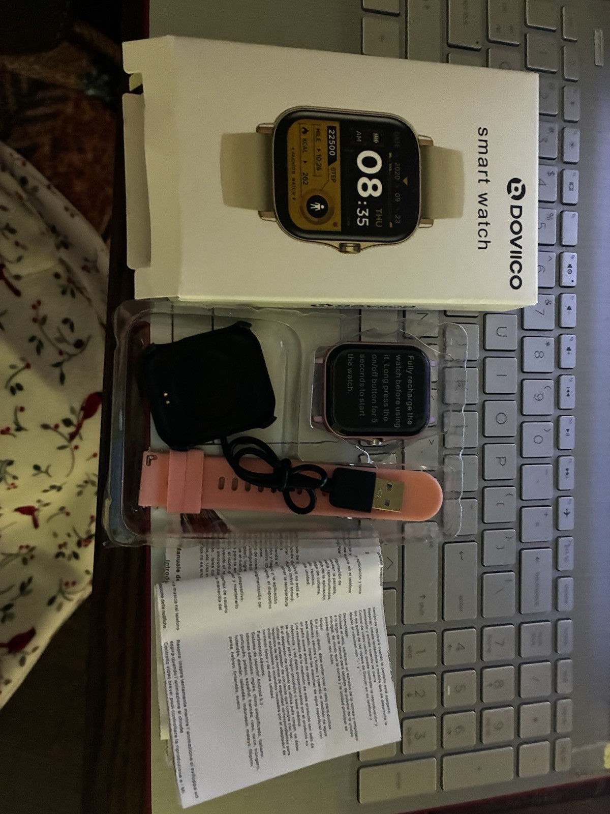 DOVIICO Smart Watch Pink Face And Band Made In China