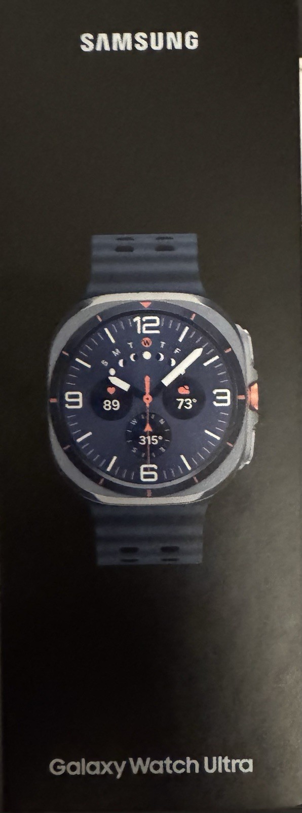 Samsung Galaxy Watch Ultra 47mm Titanium Silver Case GPS 32GB Wear OS Blue Band